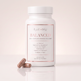 Balanced 6-in-1 Feminine Wellness supplement with probiotics and natural ingredients promoting vaginal pH balance and urinary health